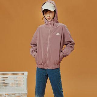 Cartoon Print Zip Hooded Jacket