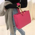 Metallic-frame Single-handle Tote