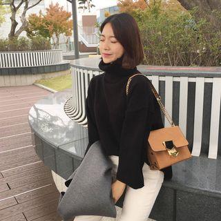 Boxy-fit Turtleneck Wide-sleeve Sweater