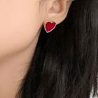 Fabric Heart Shape Earring
