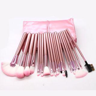 Set Of 22: Makeup Brush Pink - One Size