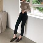 Fray-hem Slim-fit Pants For Petite Women