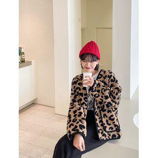 Leopard Padded Fleece Jacket