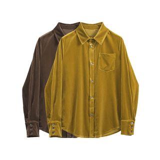 Velvet Plain Shirt