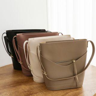 Pocket-front Bucket Bag With Pouch