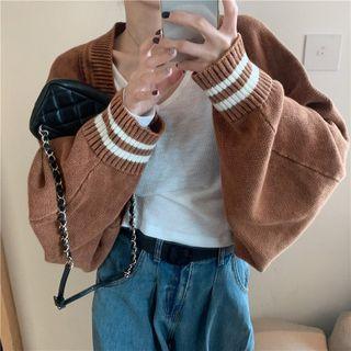 Knit Top / Puff-sleeve Cardigan