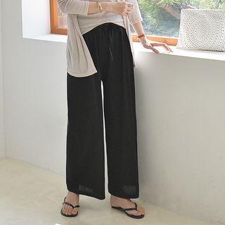 Ribbed Wide Pants & Sash