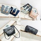 Embroidered Tote Bag With Shoulder-strap