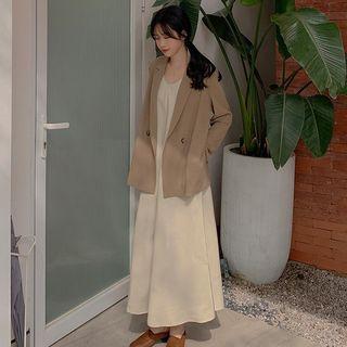 Strappy A-line Midi Dress Almond - One Size