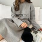 Lonely Letter Long T-shirt Dress