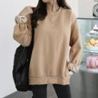 Slit-side Brushed-fleece Lined Pullover