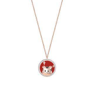 Tiger Pendant Sterling Silver Necklace 1 Pc - Necklace - Red Tiger - Gold - One Size