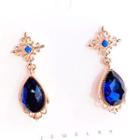 Faux Crystal Water Drop Earring 1 Pair - As Shown In Figure - One Size