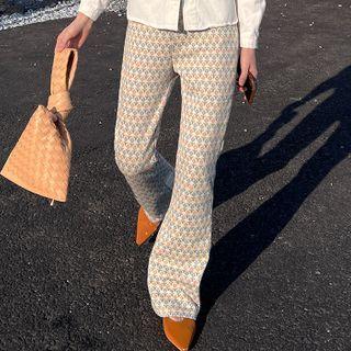 Pattern Knit Bootcut Pants