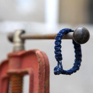 Woven Linen Cotton Bracelet Indigo - One Size