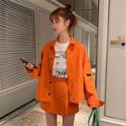 Buttoned Jacket / Mini Skort