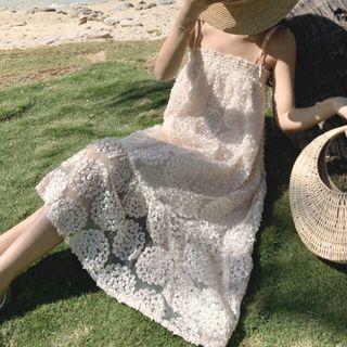 Spaghetti-strap Floral Midi Sundress