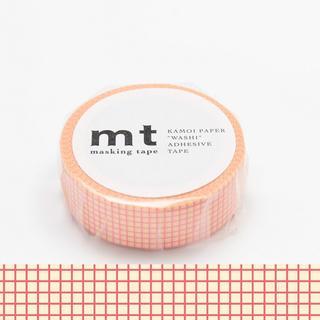 Mt Masking Tape : Mt 1p Grid Peach On Cream