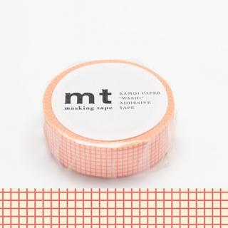 Mt Masking Tape : Mt 1p Grid Peach On Cream