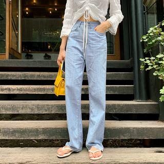 Summer Washed Wide-leg Jeans
