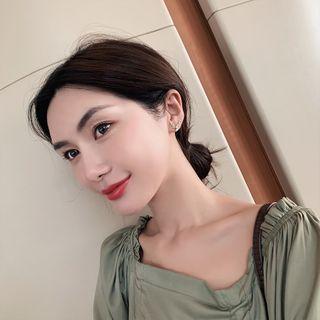 Deer Horn Earring 1 Pair - Gold - One Size