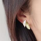 Leaf Clip On Earring 1 Pair - Green - One Size