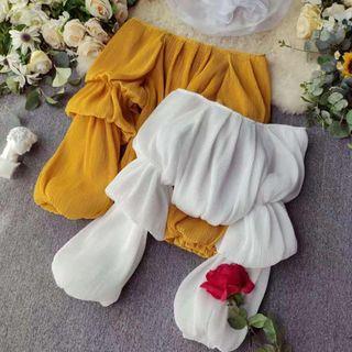 Chiffon Puff-sleeve Blouse
