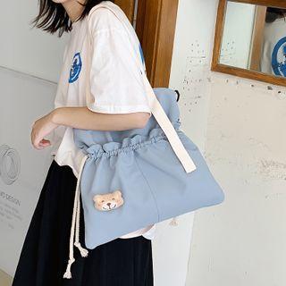 Drawstring Crossbody Tote Bag