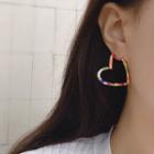 Alloy Heart Earring 1 Pair - S925 Sterling Silver Stud Earring - One Size