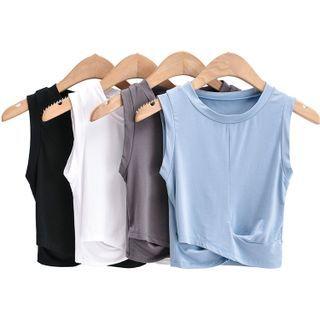 Twist Sleeveless Crop Top