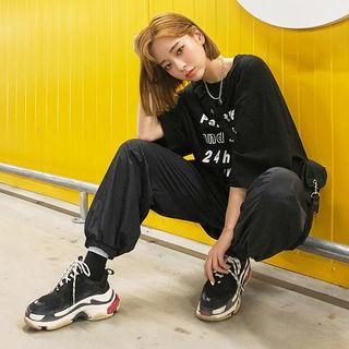Drawcord-waist Jogger Sweatpants