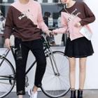 Couple Matching Lettering Pullover / Mini Pleated Skirt / Harem Pants