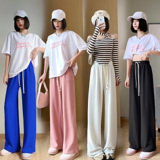 Waffle Wide Leg Pants