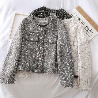 Fringed Woolen Light Jacket