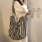 Striped Canvas Tote Bag Stripes - One Size