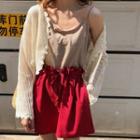 Lace Trim Light Jacket / Camisole Top / Shorts