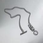 Chunky Chain Pendant Stainless Steel Necklace Necklace - Silver - One Size