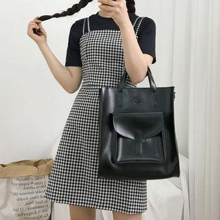 Strappy Plaid Mini Dress