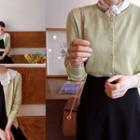Round-neck Glittered Cardigan