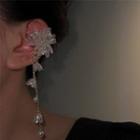 Flower Drop Earring 1 Pc - For Left Ear - White - One Size