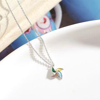 925 Sterling Silver Glaze Heart Pendant Necklace 925 Sterling Silver - Glaze Heart Pendant Necklace - One Size