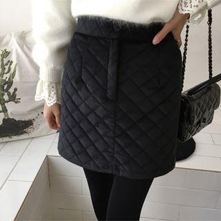A-line Quilted Miniskirt