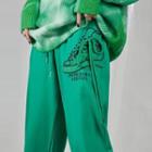 Shoe Print Drawstring Sweatpants