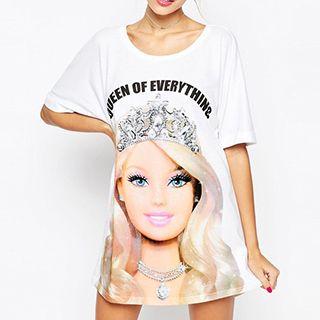Printed Short-sleeve T-shirt Dress
