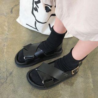 Cross Strap Sling Back Sandals