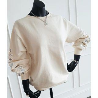 Spangle Embroidered Sweatshirt
