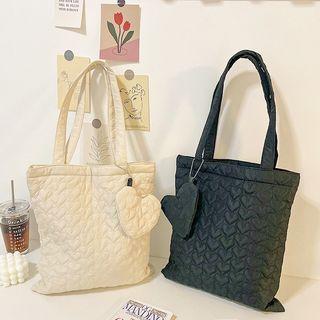 Heart Quilted Tote Bag / Pouch / Set