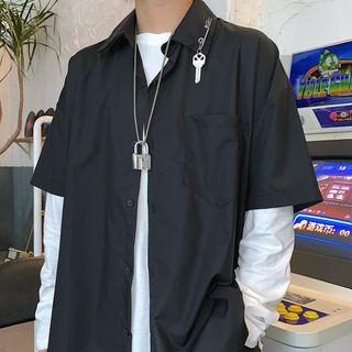 Safety Pin & Key Short-sleeve Shirt
