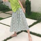 High-waist Polka Dot Maxi Skirt