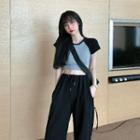 Short-sleeve Raglan T-shirt / Harem Sweatpants